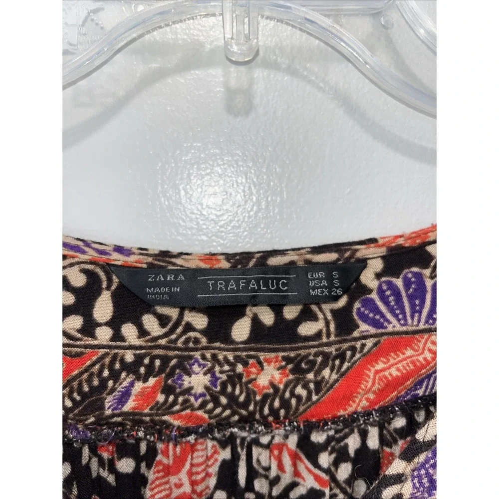 Zara Trafaluc women's top blouse floral size small